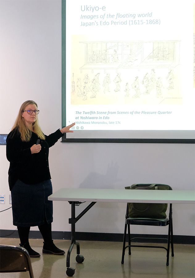 Chelsea Holton presents her sabbatical work.