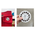 A viewmaster and a film reel titled Mother and Son in Rasht.