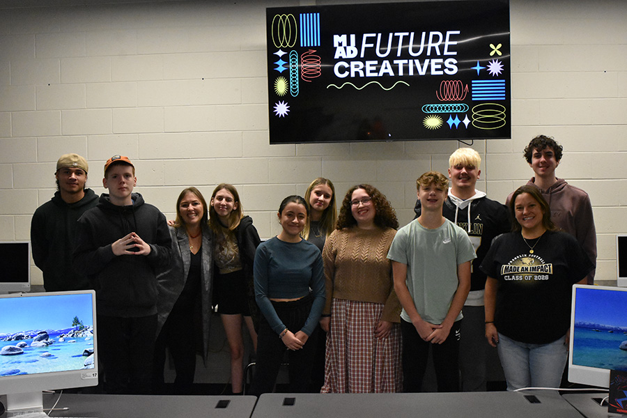 A group of high school students