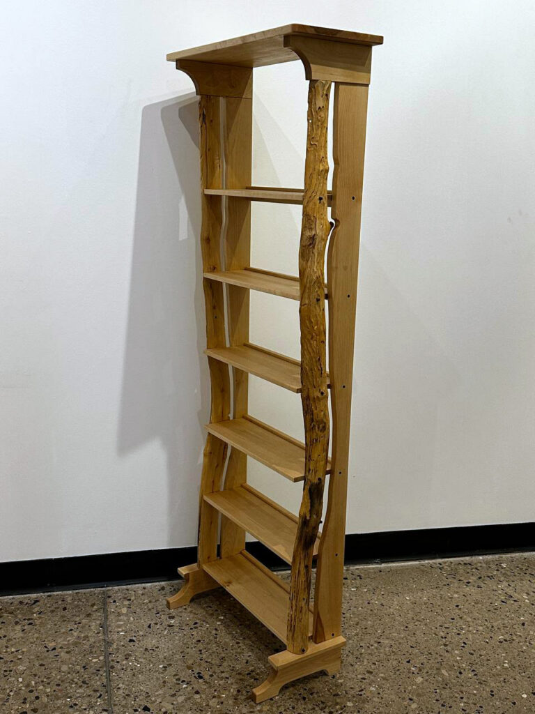 Handcrafted wooden shelf