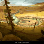 Digitally created prehistoric landscape