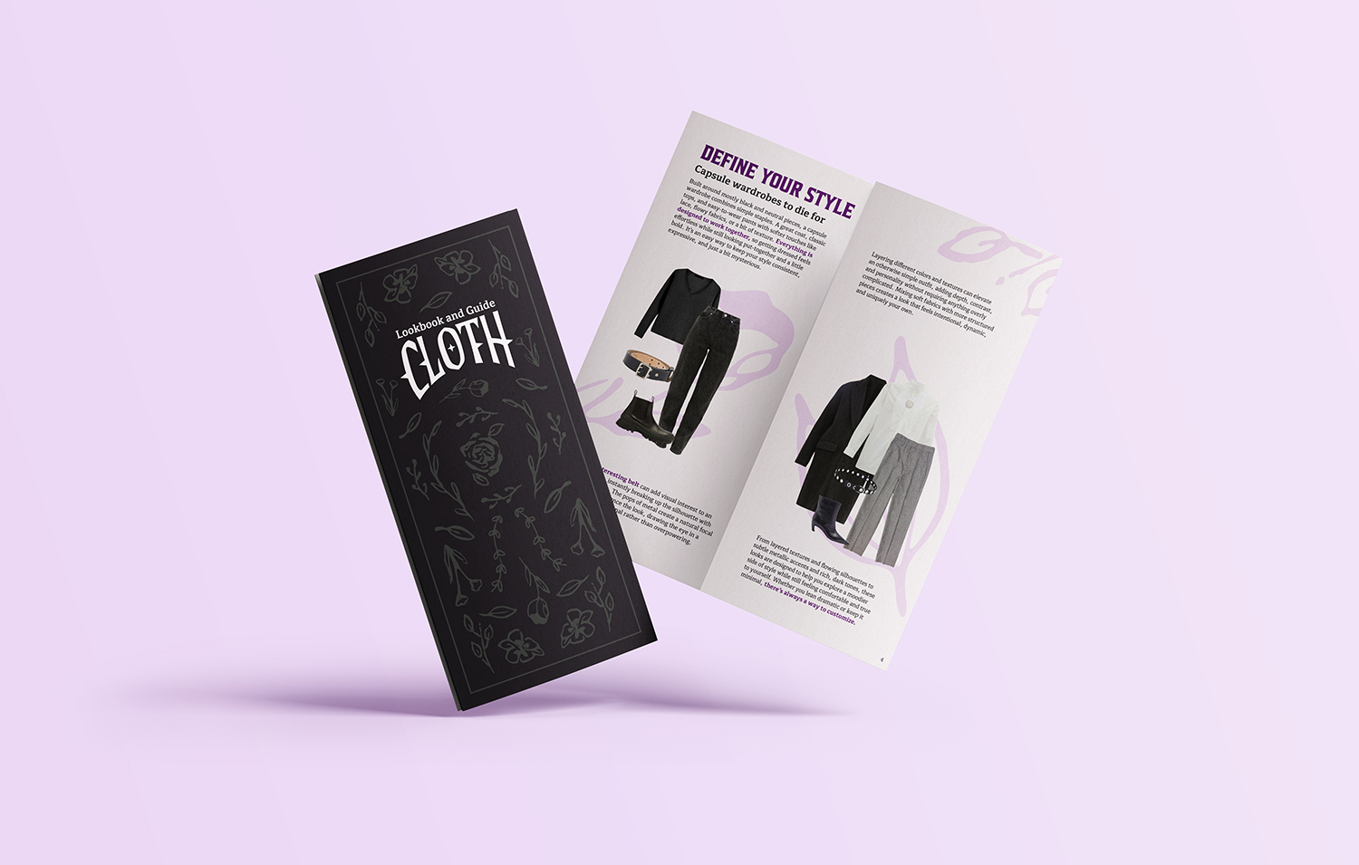 An explanatory brochure for a clothing subscription service