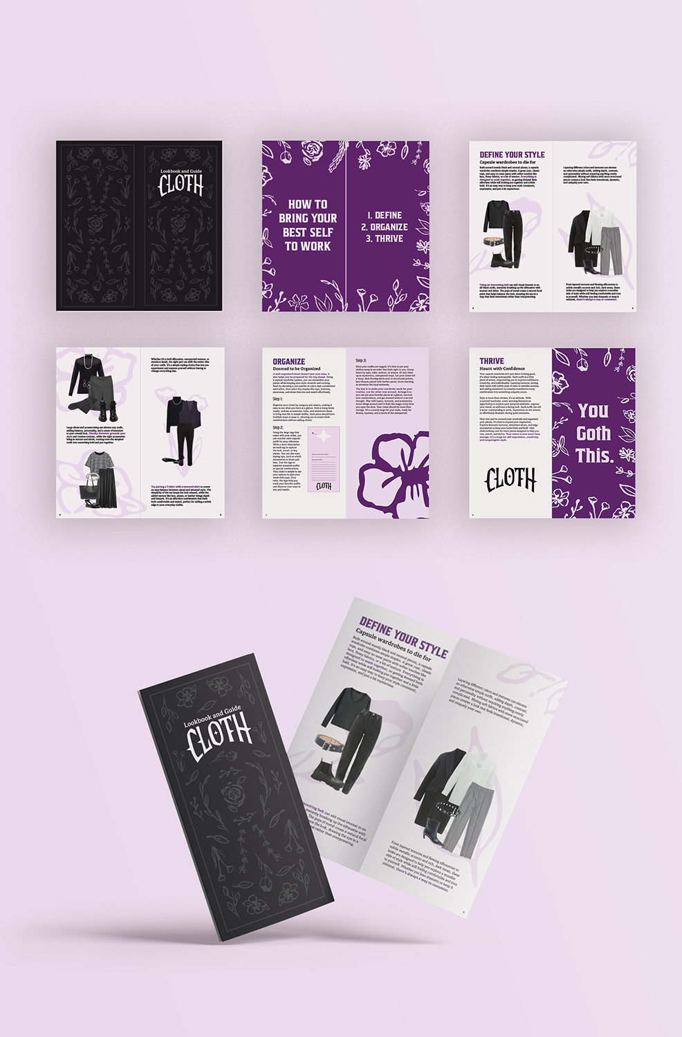 An explanatory brochure for a clothing subscription service