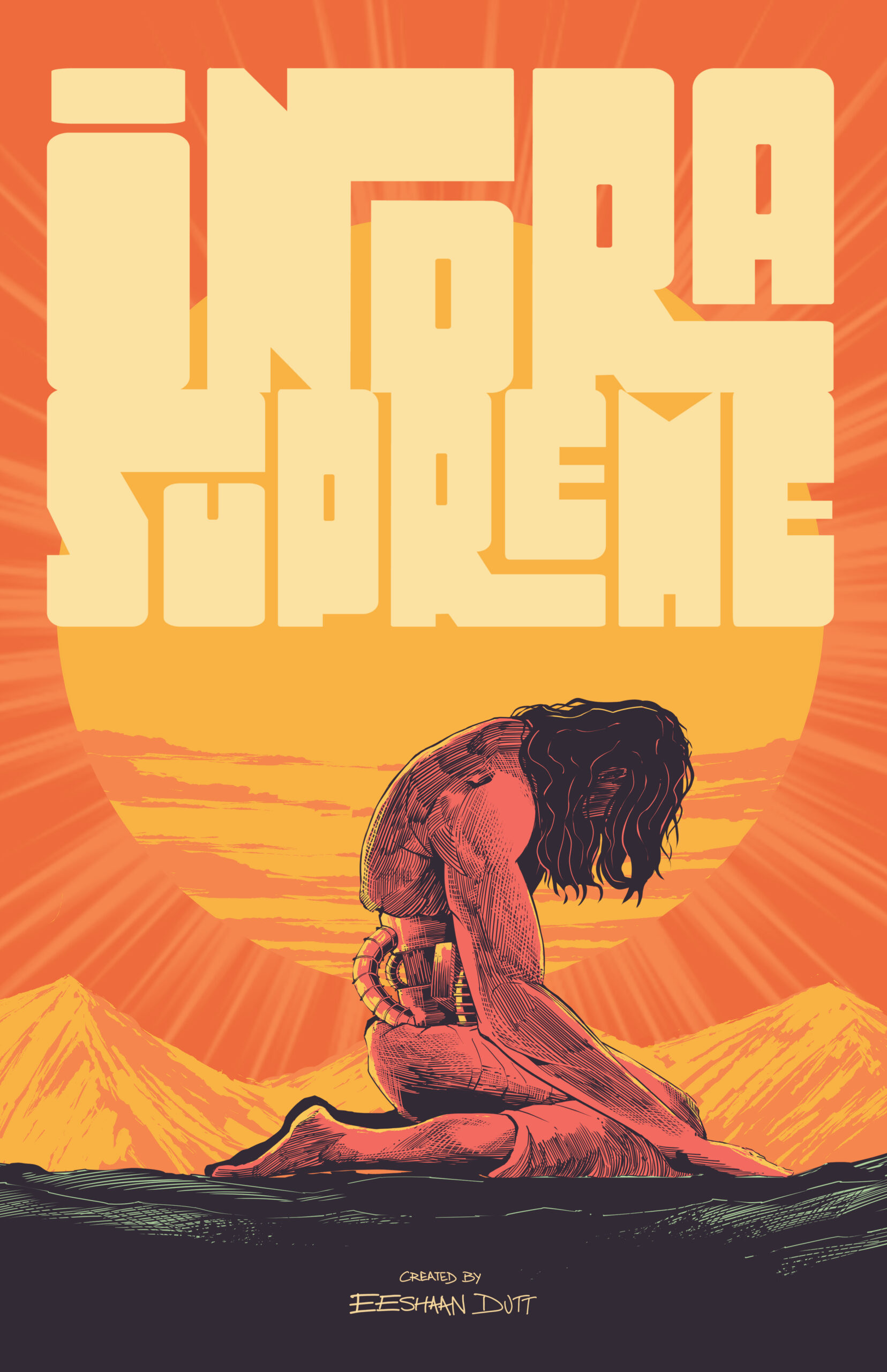 Cover Illustration of Indra Supreme by Eeshaan Dutt