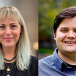 Two side by side headshots of Jacqualyn Laughlin and Paul Fletcher