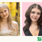 Two portrait photographs are displayed side by side in a graphic promoting MIAD's Independent Inquiry Program.
